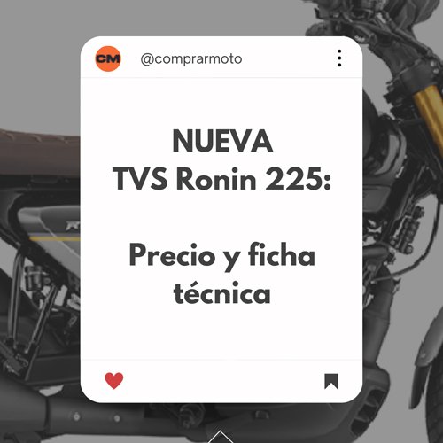 NUEVA TVS RONIN: PRECIO Y FICHA TÉCNICA